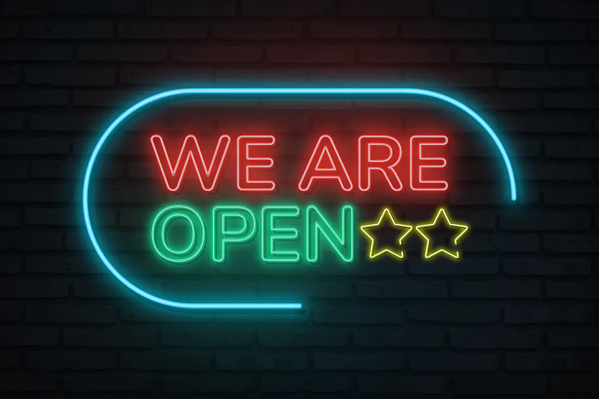 Neon sign Effect Logo Mockup V5C3HYB