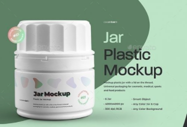 GraphicRiver - 6 Mockups Plastic Small Jar 28153481