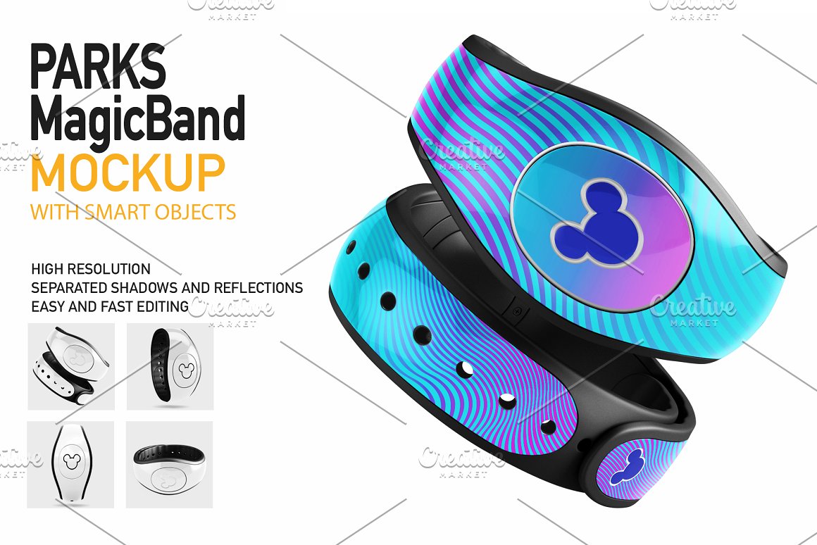 CreativeMarket - PARKS MagicBand MOCKUP 4815842