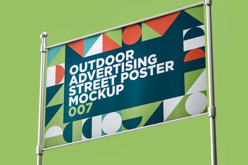 Outdoor Advertising Street Poster Mockup 007 MR5LJHW