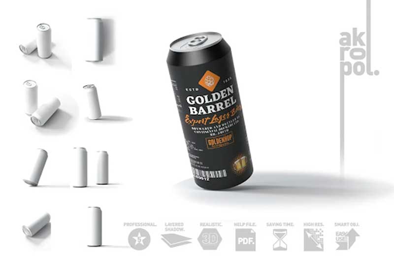 CreativeMarket - Beer Can Mock-Up 5730370