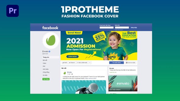 Videohive - Kids School Facebook Cover Animate Mogrt 08 - 33635539