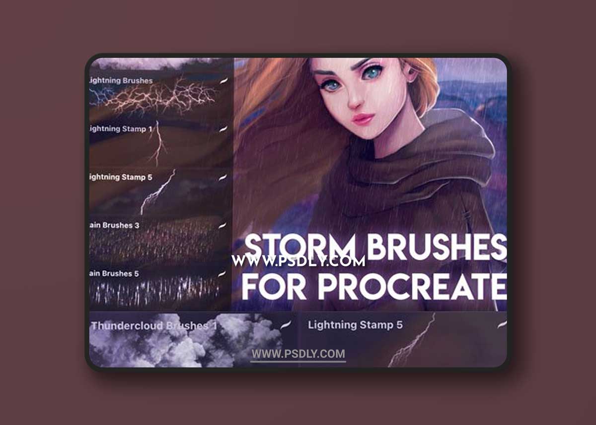 8 Storm Brushes for Procreate