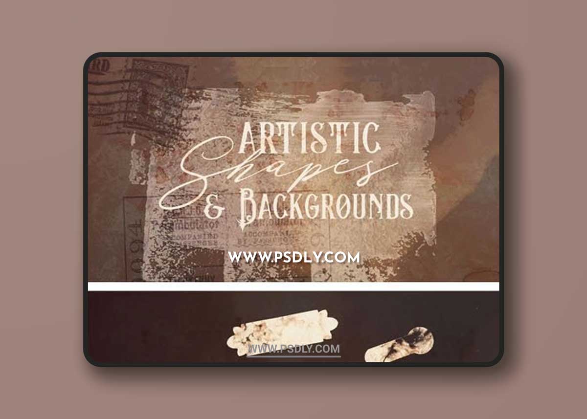 Artistic Shapes & Backgrounds with Grunge Style