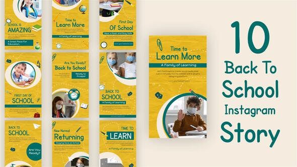 Videohive Back To School Instagram Stories 33966203