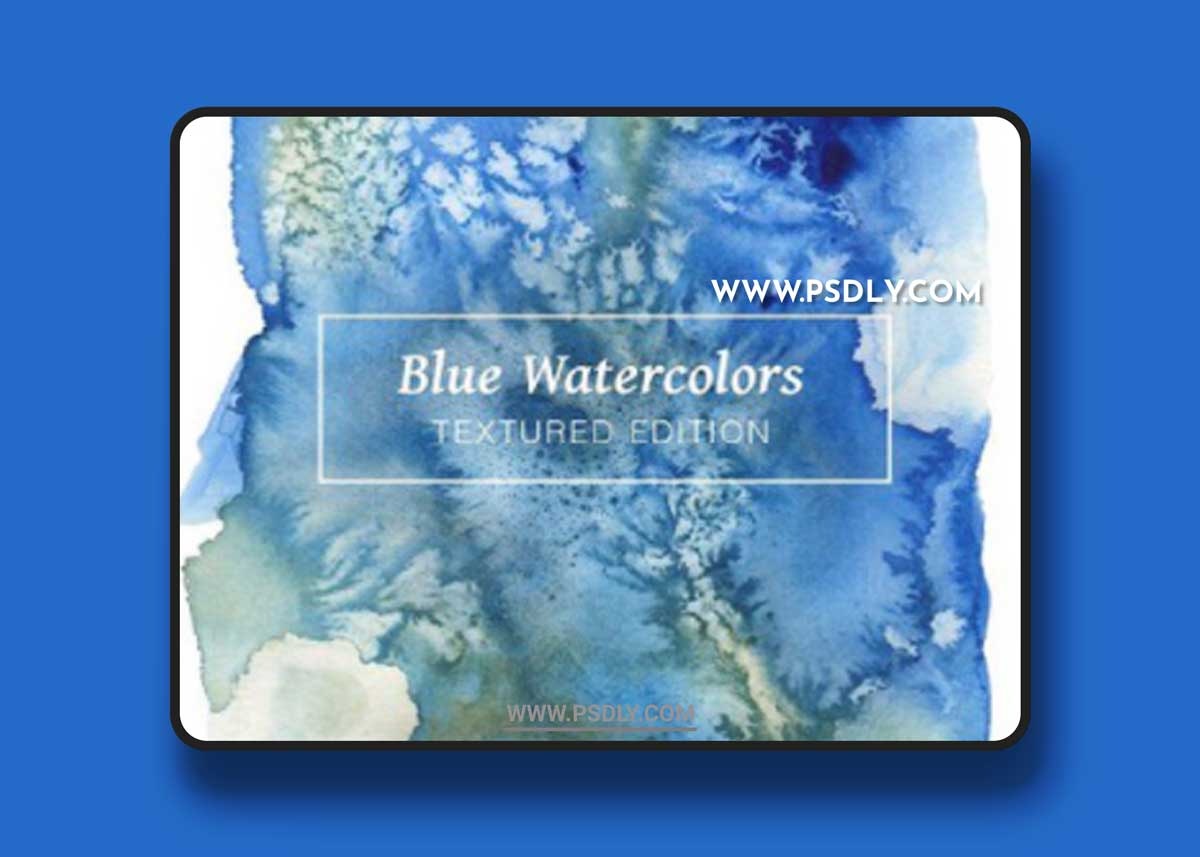 Blue Textured Watercolors