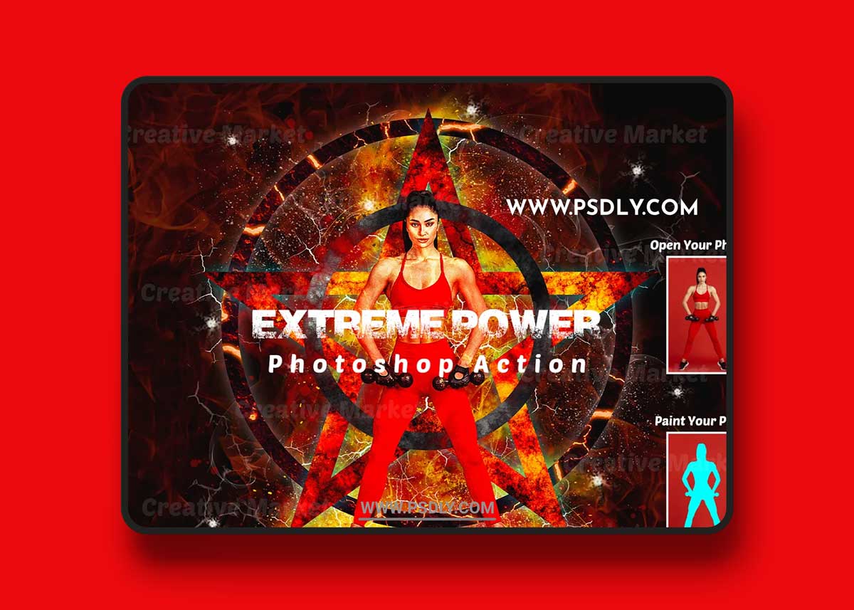 CreativeMarket - Extreme Power Photoshop Action 6499612