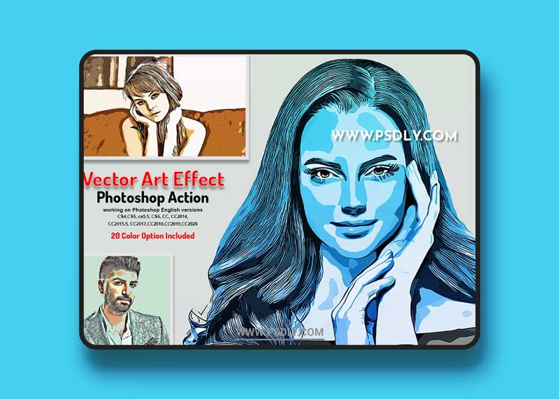 CreativeMarket - Vector Art Effect Photoshop Action 5766338
