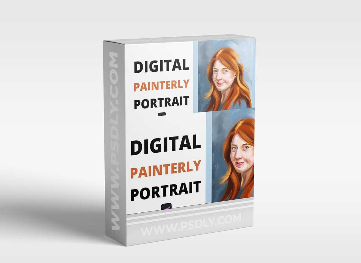 Digital oil painterly portrait with Procreate