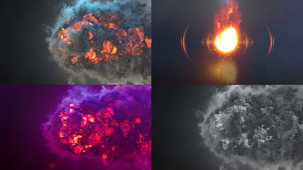 Videohive Fire Blast Logo Intro 32826516