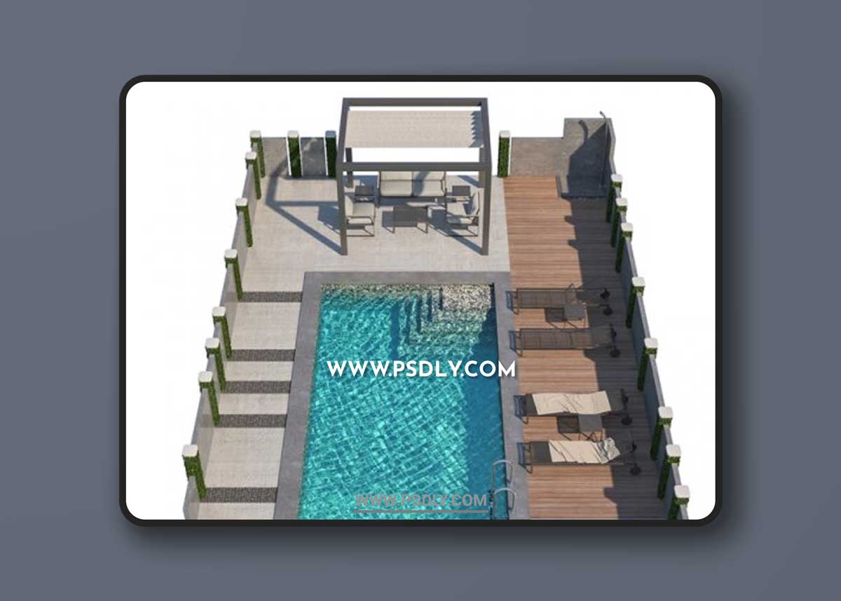 Gazebo and Swimming Pool # 5 3D Models
