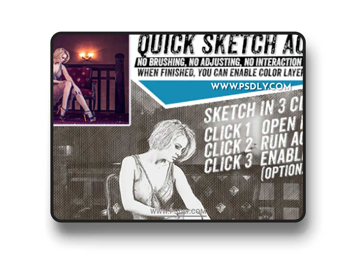 GraphicRiver - Quick Sketch Fast and Reliable Photoshop Action 22307785