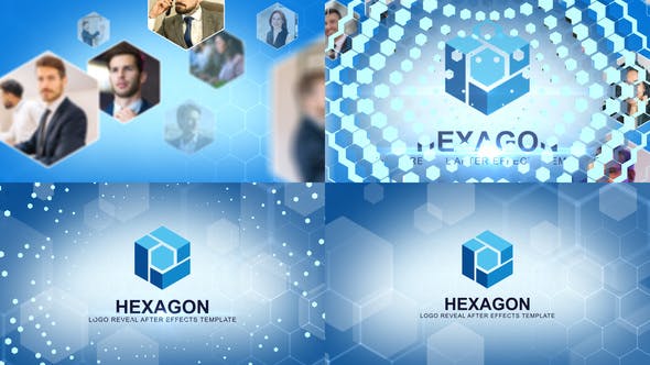 Videohive Hexagon Logo Intro 33776670