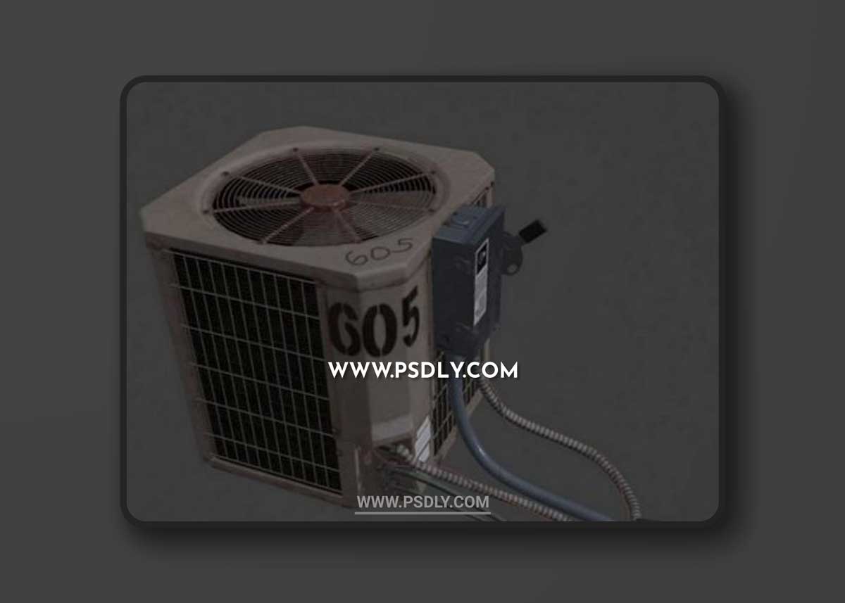 Industrial Air Conditioner Unit 3D Models