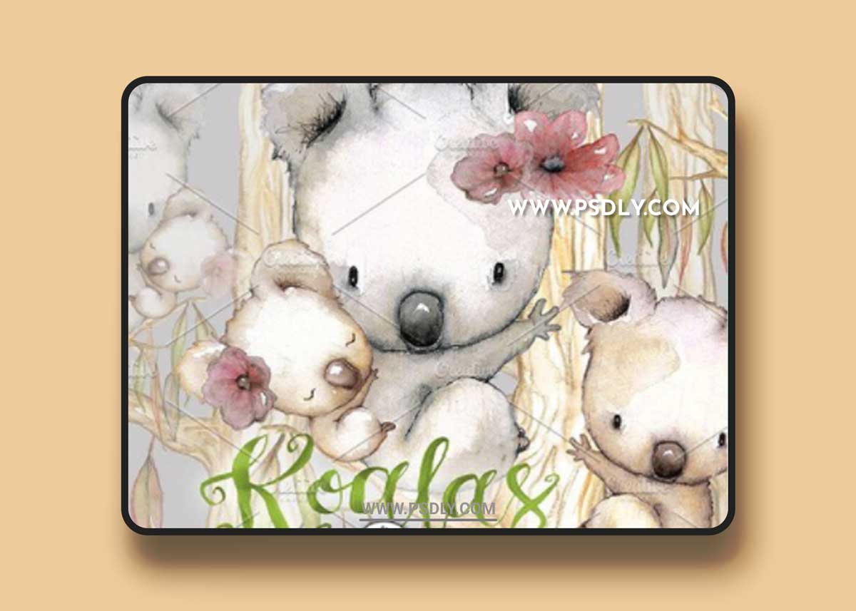 Koala Clipart Watercolor