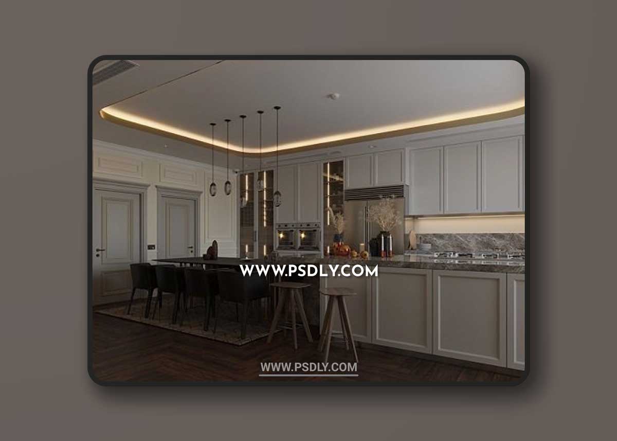 Living - Kitchenroom by HaiTran 3D Models