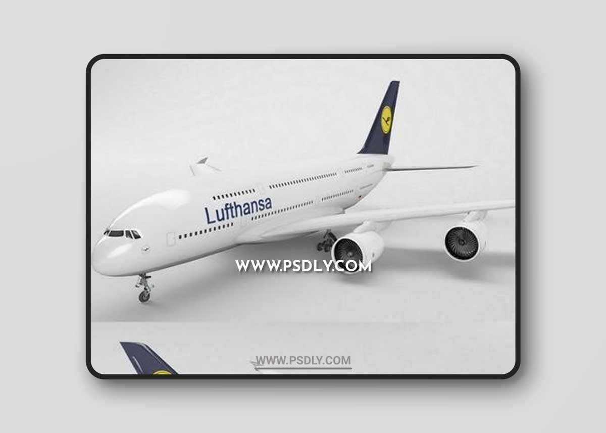 Lufthansa A380 3D Model