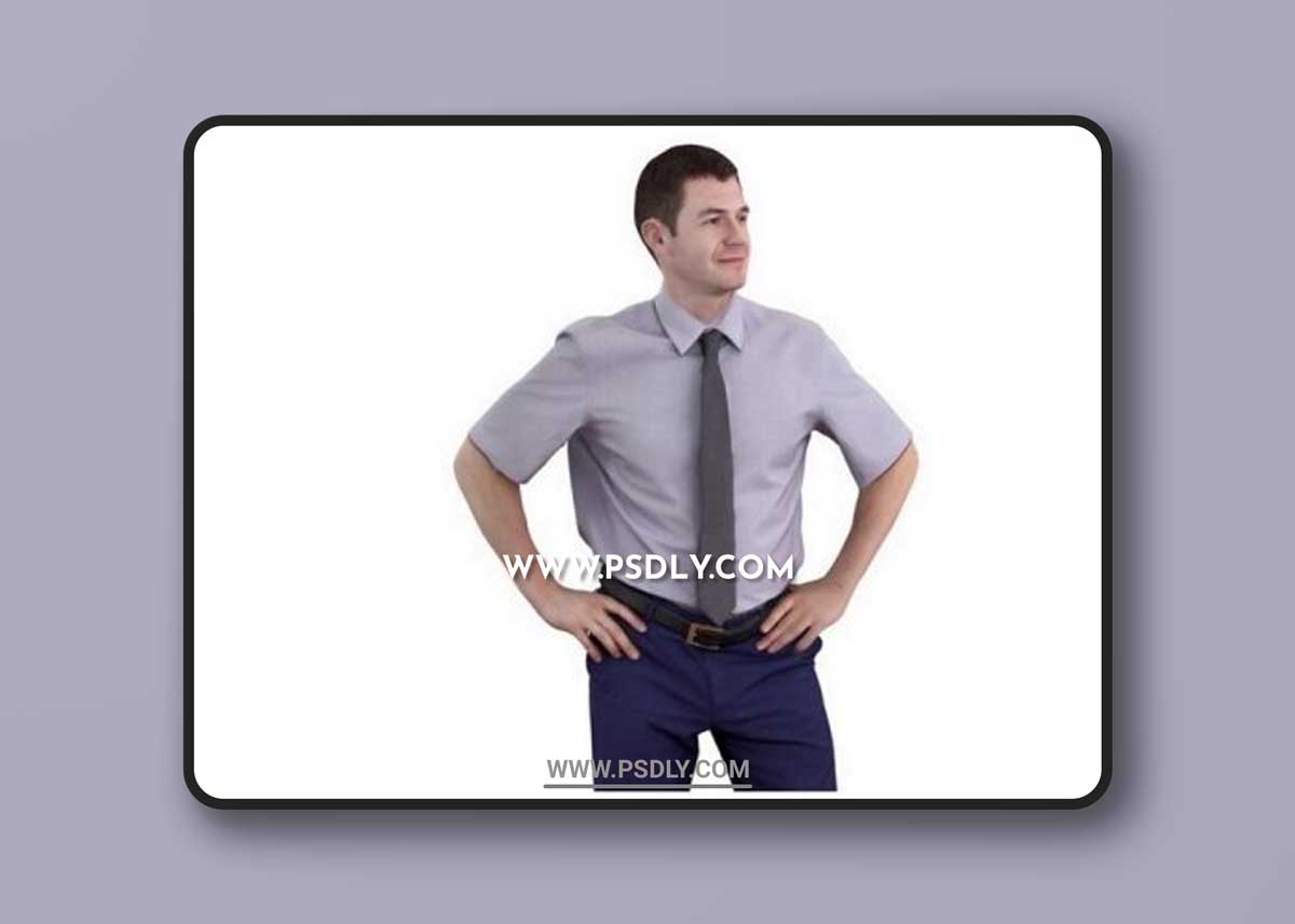 Man tie smiling 3D models