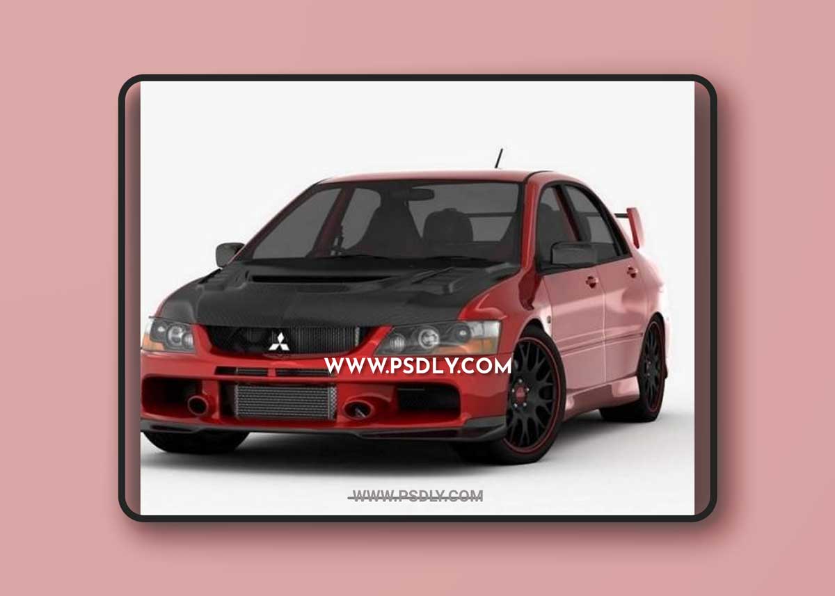 Mitsubishi Lancer Evo 9 Carbon 2007 3D Model