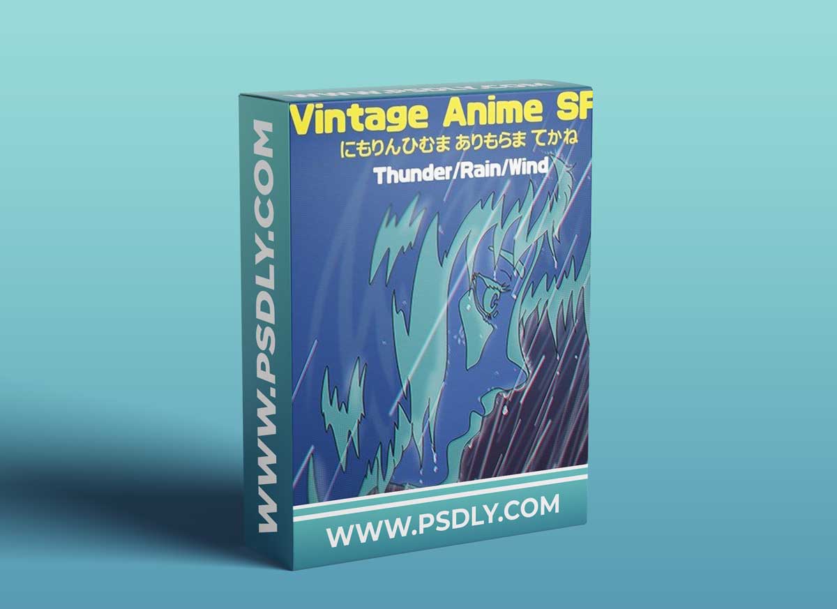 Moon Echo Audio Vintage Anime SFX Thunder Rain Wind WAV