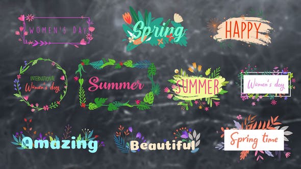 Videohive - Flower Titles || Premiere Pro MOGRT - 33678218