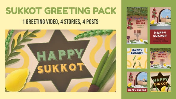 Videohive Sukkot Greeting Pack 33697232