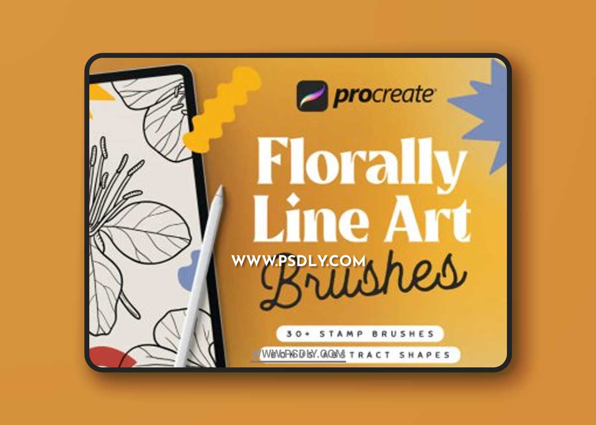 Procreate Florally Line Art Brushes