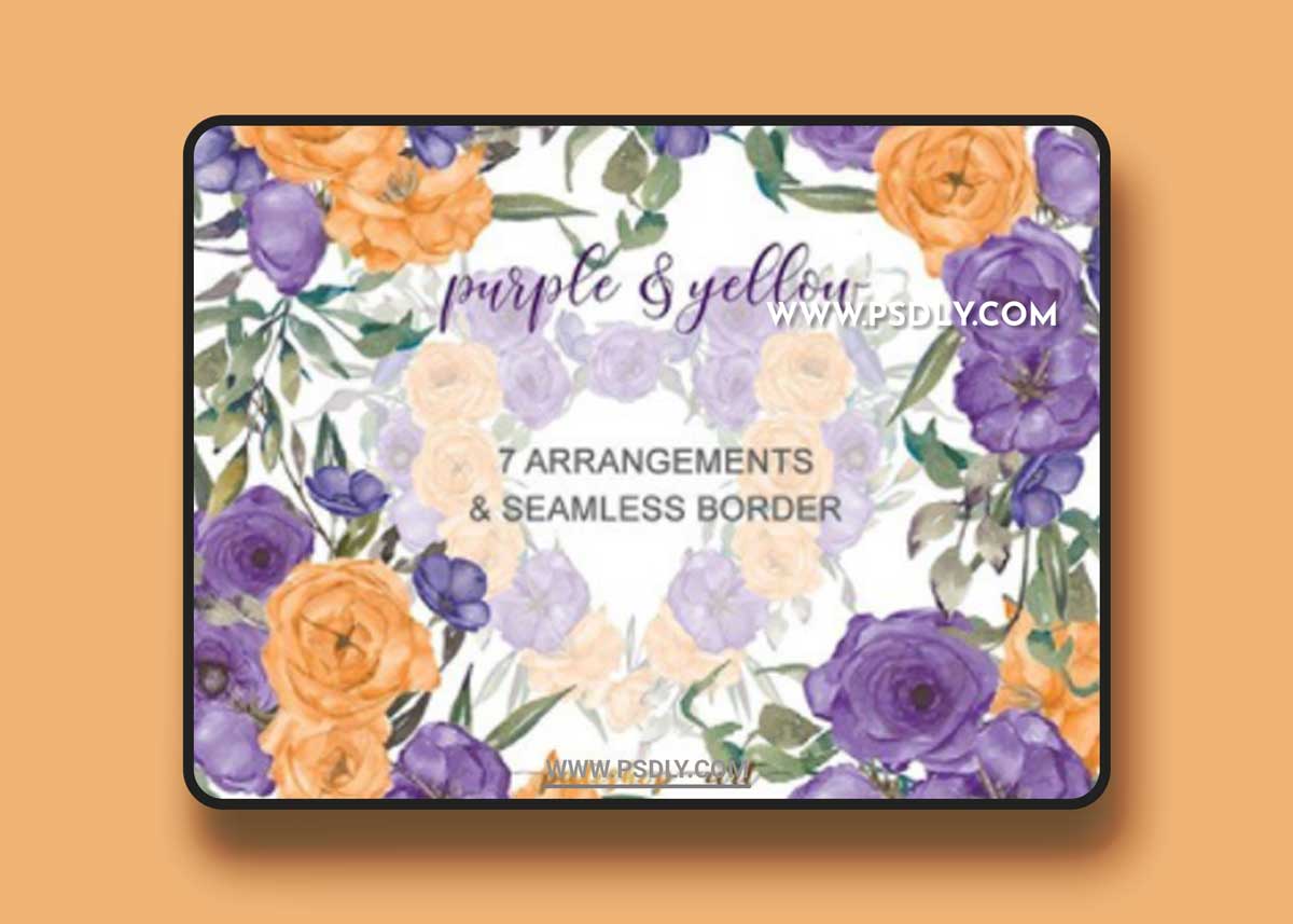 Purple Yellow Roses Bouquets