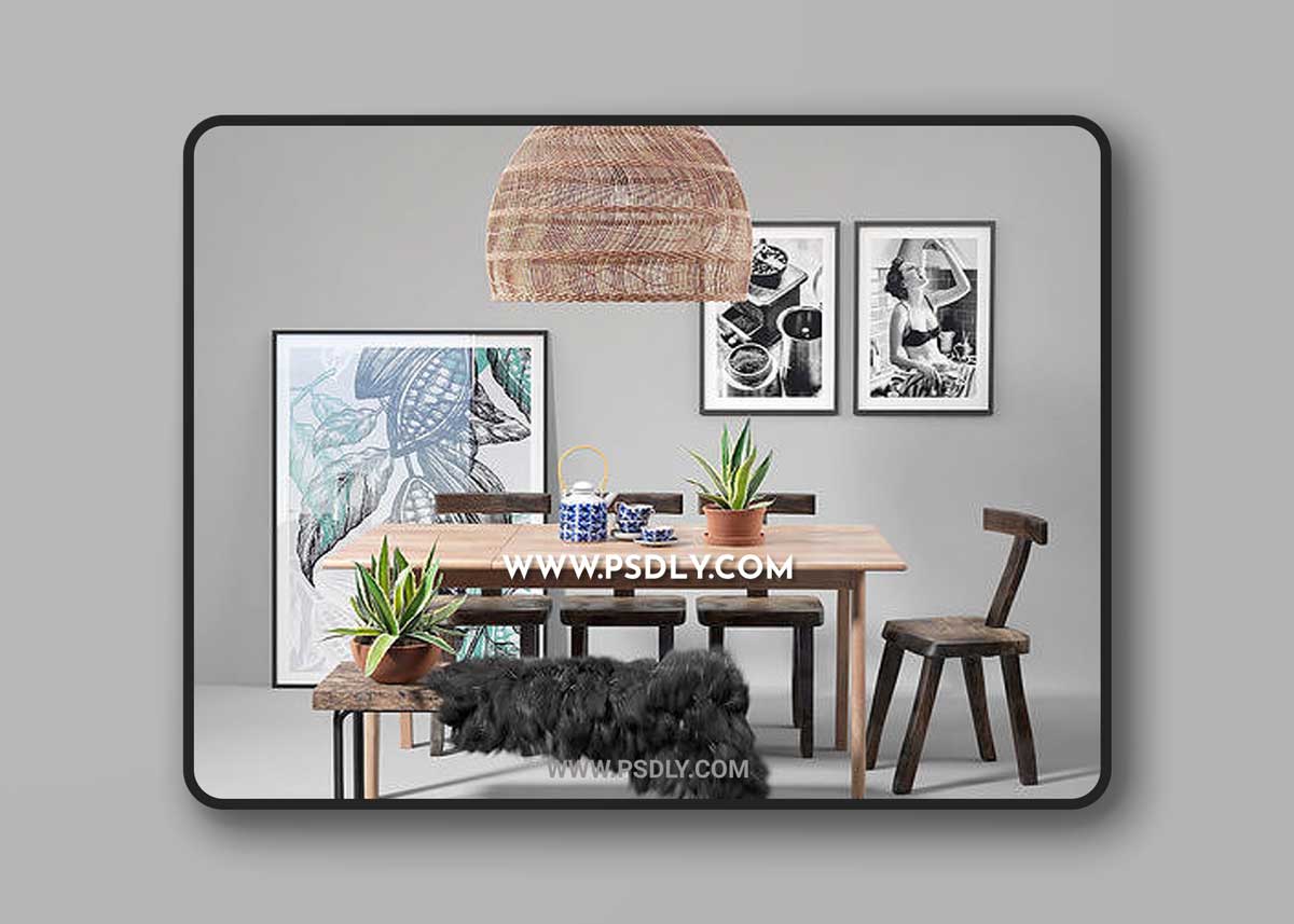 Scandinavian set 003 3D Model