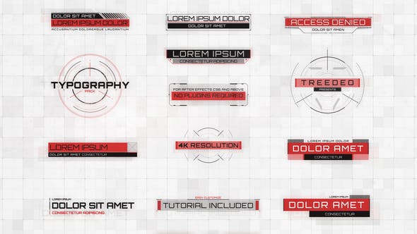 Videohive Cinematic HUD Titles 21586776