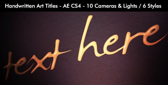 Videohive Handwritten Art Titles 7408964
