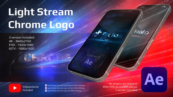 Videohive Light Stream Chrome Logo 33990720