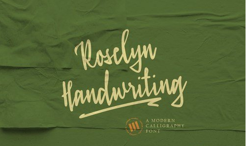 Roselyn Handwriting - An Organic Script Font