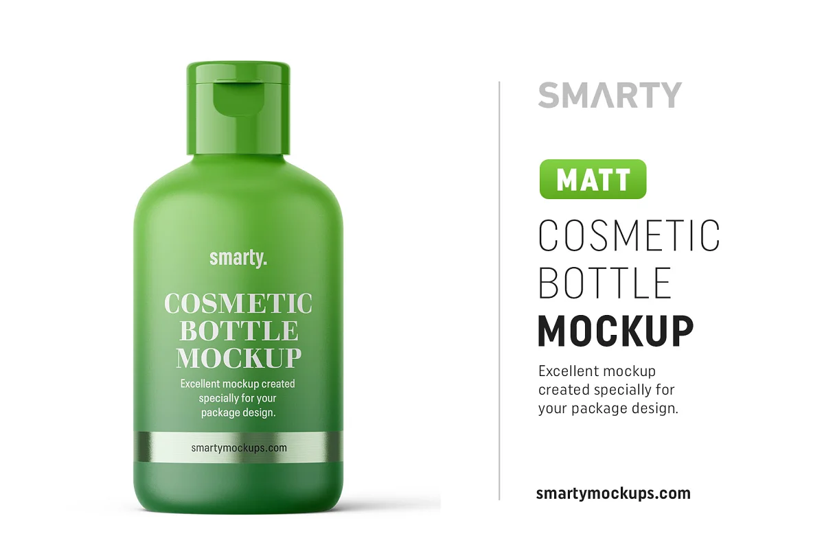 CreativeMarket - Matt cosmetic bottel mockup 4825561