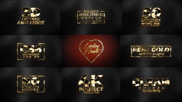 Videohive Real Gold Titles 31630147