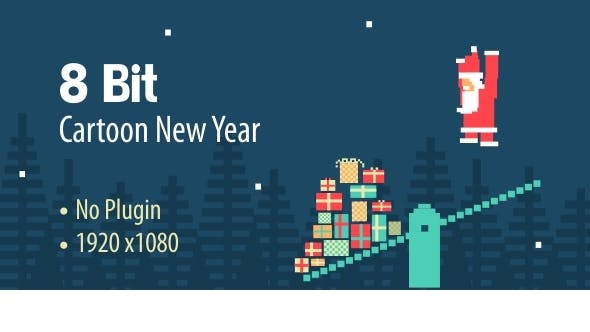 Videohive 8 Bit Cartoon New Year 13733746