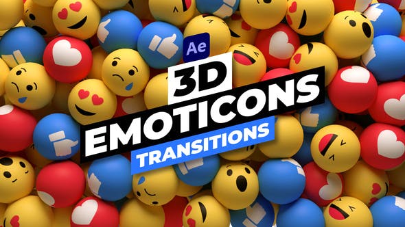 Videohive 3D Emoticons Transitions 34340075