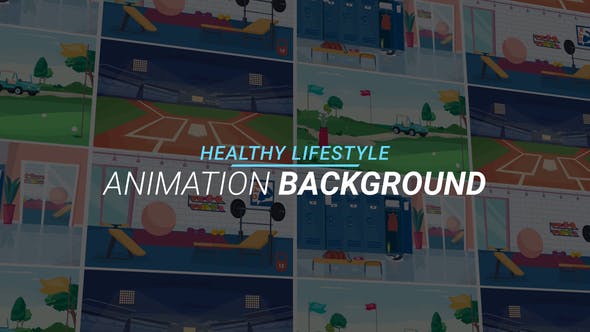 Videohive Healthy lifestyle - Animation background 34221839
