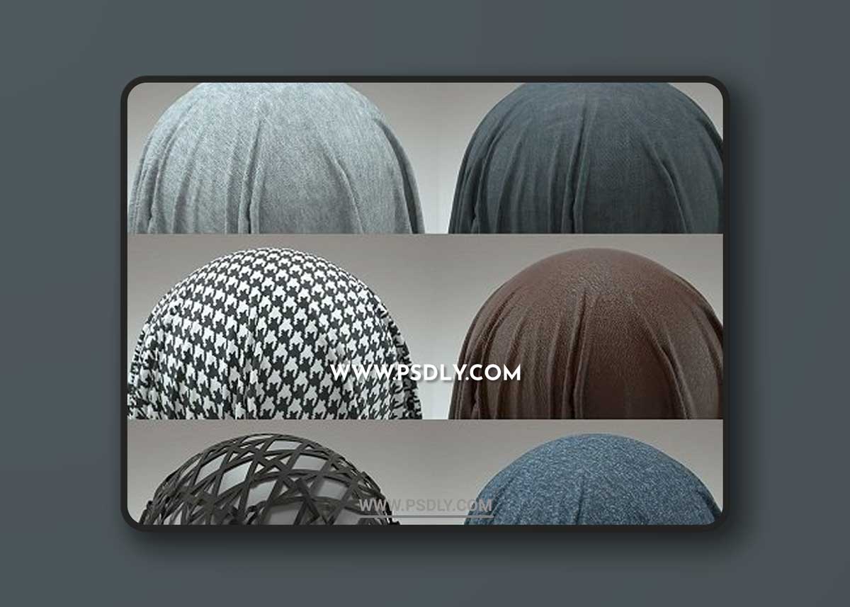 6 Sample 4K Fabric Materials 3D Models