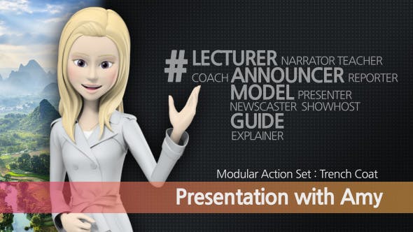 Videohive Presentation With Amy: Trench Coat 17249542