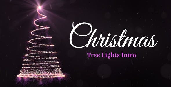 Videohive Christmas Tree Lights Intro 13629251
