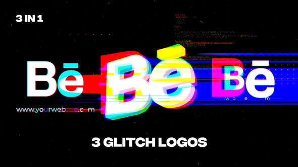 Videohive Glitch Logos 34096341