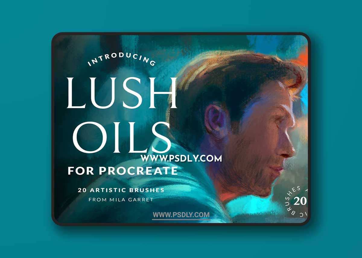 CreativeMarket - Lush Oils Procreate Painting Brushes 5389755