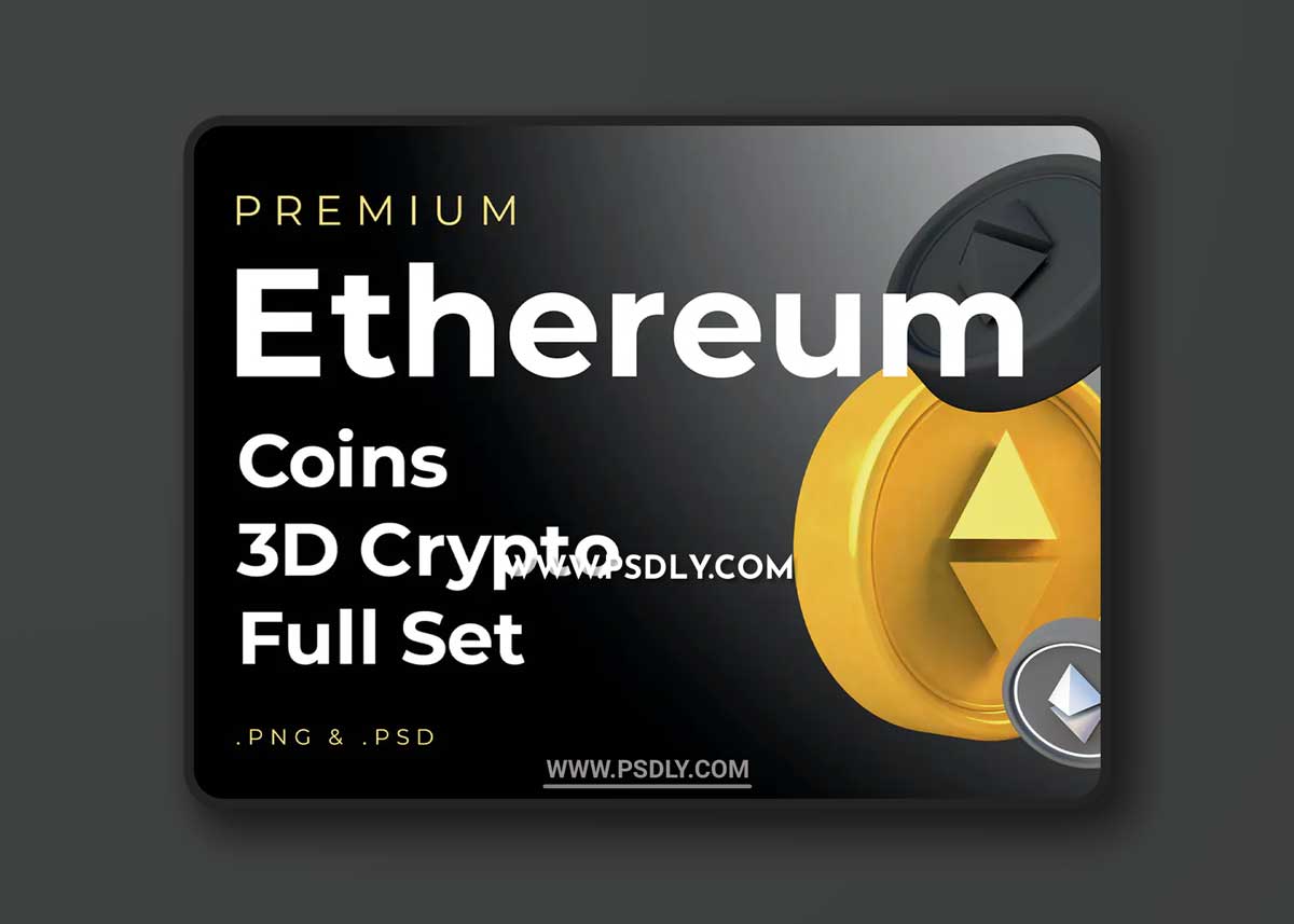 Ethereum 3d Premium Crypto DeFi Coins Set LXXLETF