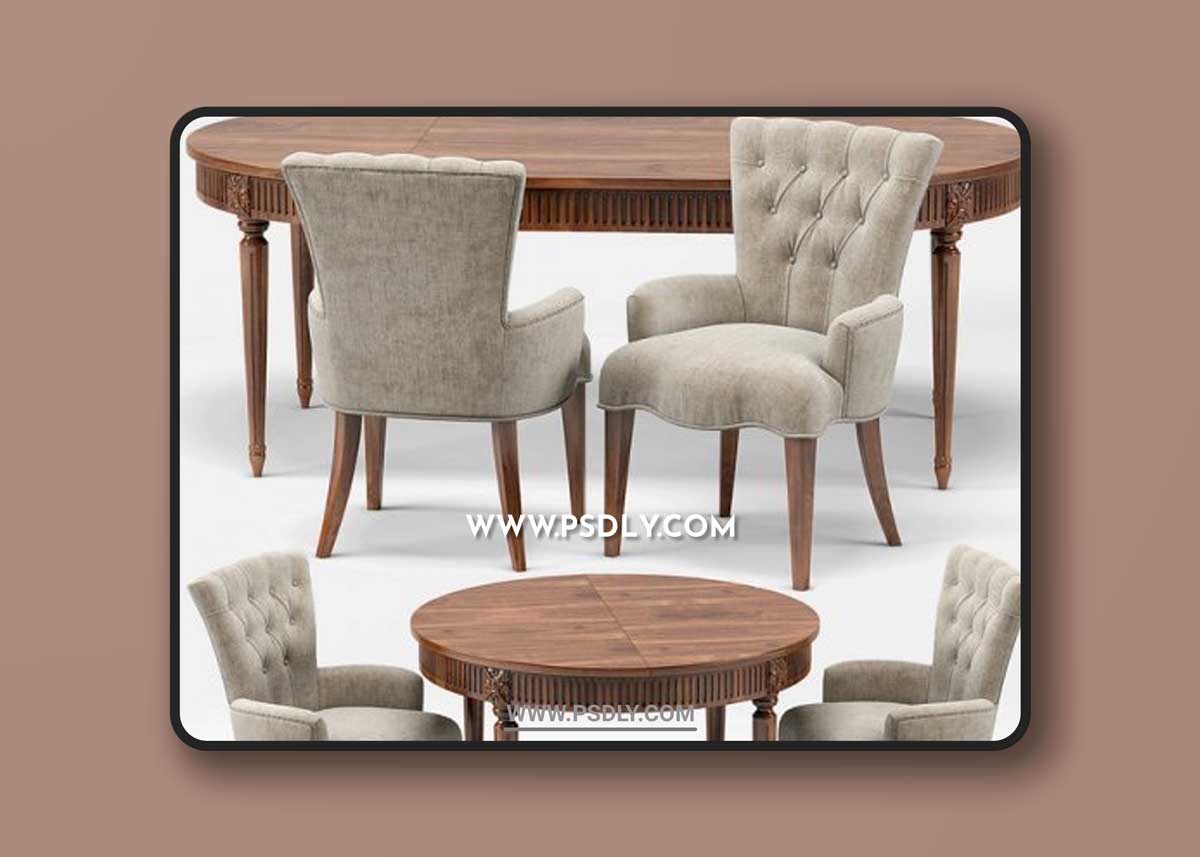 Gustavian Extension Table and Toulouse French Armchair