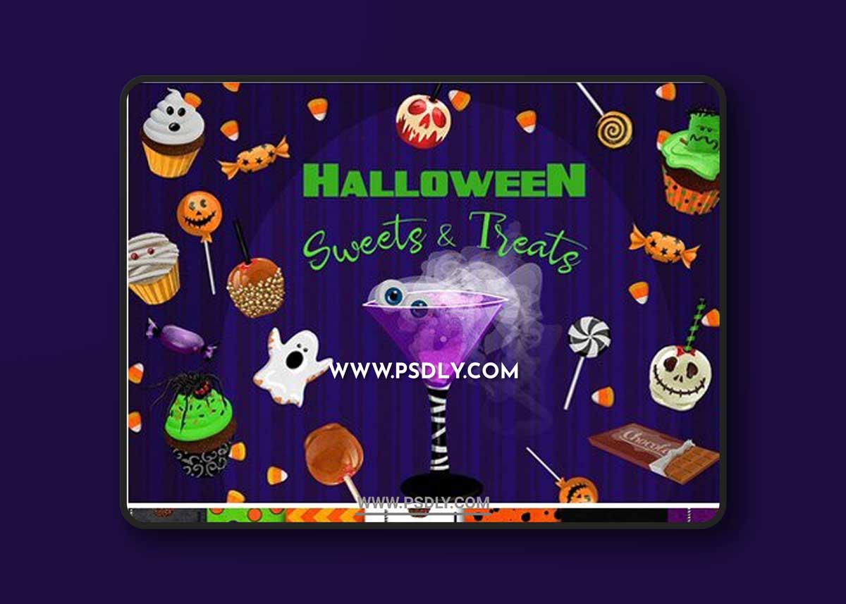 Halloween Sweets Treats Clipart