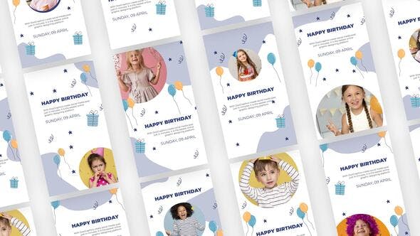 Videohive Happy Birthday Instagram Stories Pack 34038077