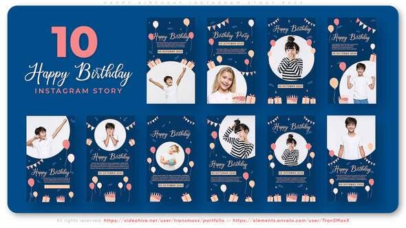 Videohive Happy Birthday | Instagram Story Pack 34187578