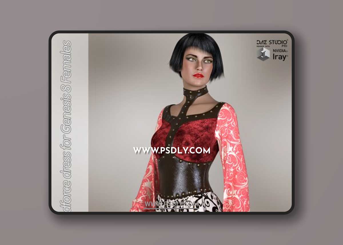 Mania dForce dress for Genesis 8 Females 3D Models