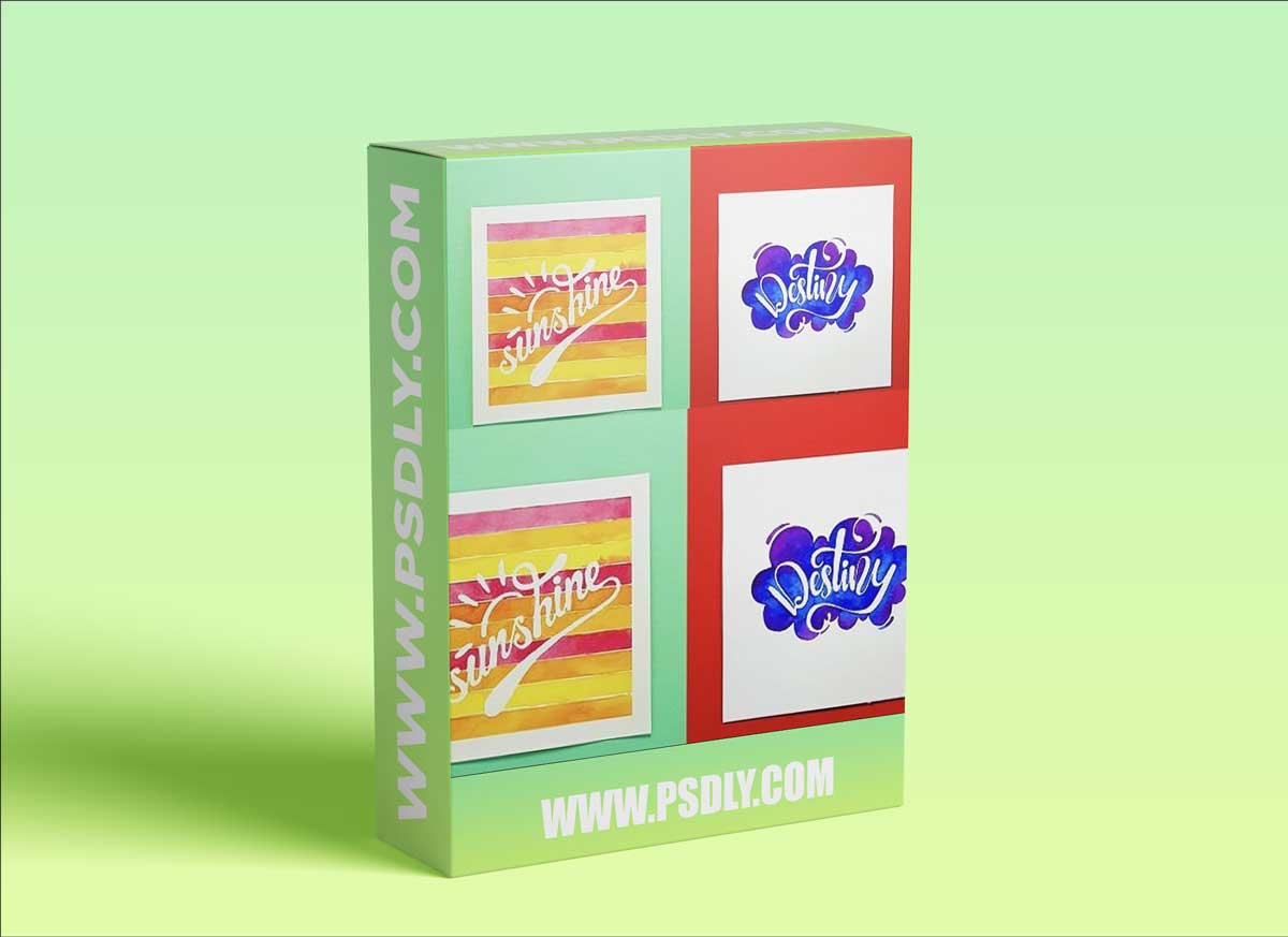 Negative Space Lettering with Watercolours